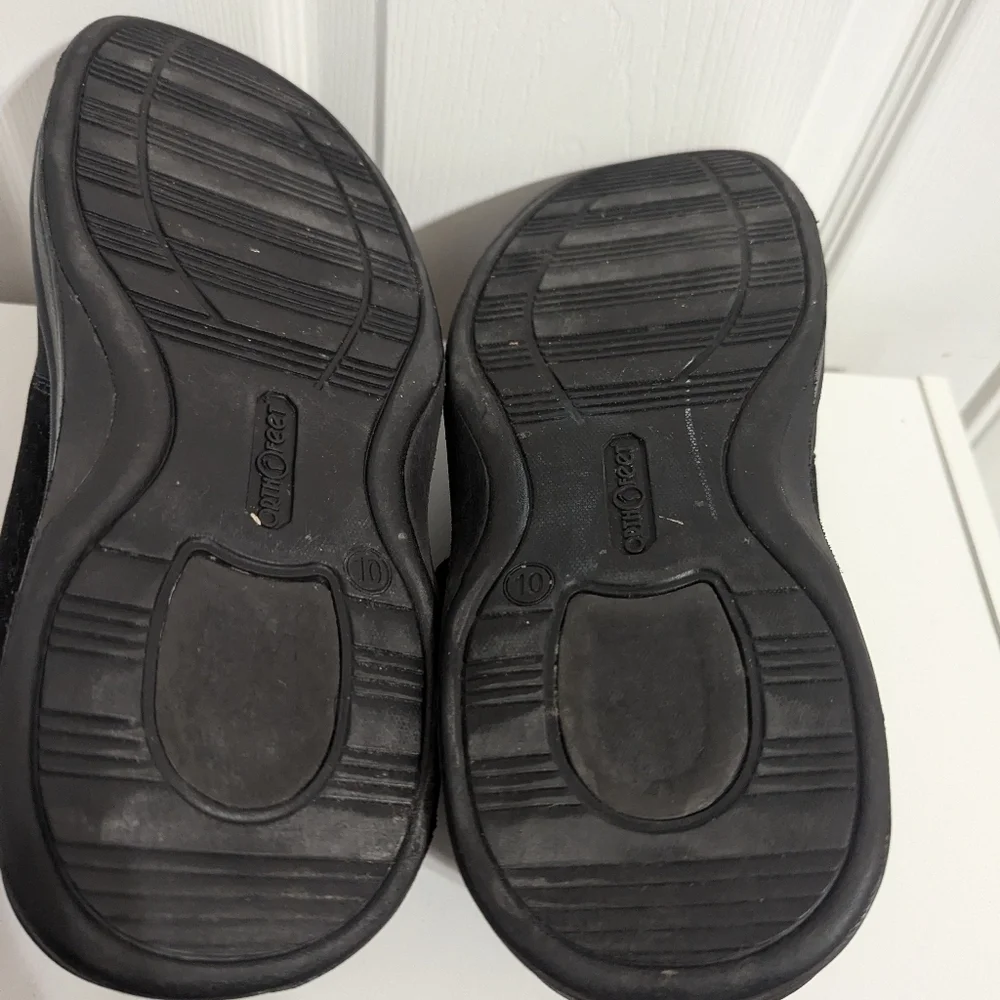 Orthofeet Bismarck Stretch Orthotic Walking Shoes Mens Size 10 Black Sneaker
